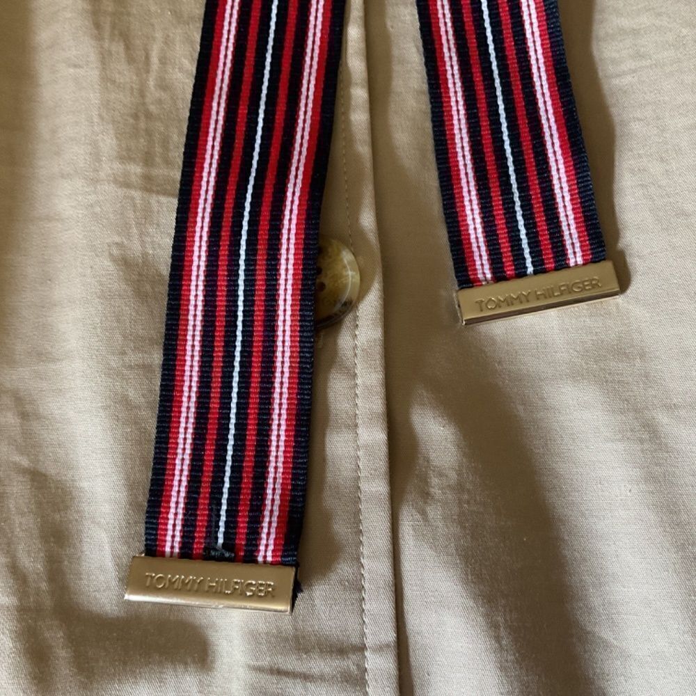 Tommy HILFIGER BEIGE COTTON FRONT BUTTONS BELTED COTTON SKIRT SIZE US 14 - Picture 11 of 15